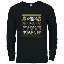 Queens Of Christmas Are Born In March Ugly Christmas Tee