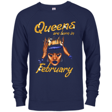 Queens Are Born In February Gold Glitter Birthday T-Shirt