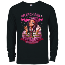 March Girl I Can Be Mean Pink Glitter Cute T-Shirt