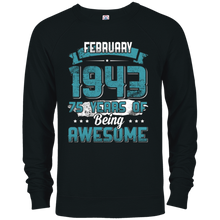 February 1943 Birthday 75 Years Of Being Awesome T-Shirt