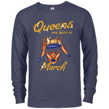 Queens Are Born In March Gold Glitter Birthday T-Shirt