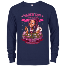 March Girl I Can Be Mean Pink Glitter Cute T-Shirt