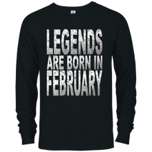 Legends Are Born In February T-Shirt for Birthday