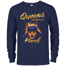 Queens Are Born In March Gold Glitter Birthday T-Shirt