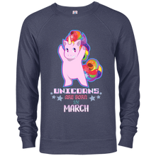 Cute March Unicorn Birthday Girl Gift Rainbow Shirt