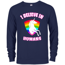 Unicorn I Believe In Humans Shirt Girls Women & Kids Apparel
