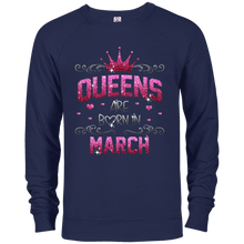 Queens Are born In March Crown Pink Glitter T-Shirt