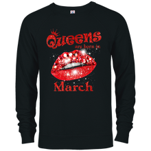Queens Are Born In March Sexy Lip Twinkle T-Shirt