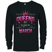 Queens Are born In March Crown Pink Glitter T-Shirt