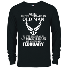 Never Underestimate Air Force Veteran Born In February Shirt