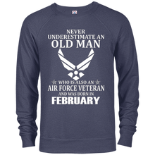 Never Underestimate Air Force Veteran Born In February Shirt
