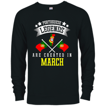 Funny Portuguese Legends Are Created In March T-shirt Quote