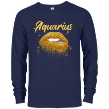 Aquarius Zodiac Birthday Golden Lips T-Shirt for Black Women