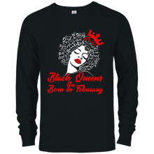 Black Queens Are Born in February Birthday Gift T-Shirt
